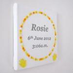 Baby Lemon Personalised Name And Date Wall..