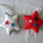 Red, White And Blue Star Number Nursery..