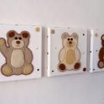 Teddy Bear Nursery Wall Decorations - Set Of 3 on Luulla