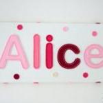 Girl's Pink Personalised Handstitched..